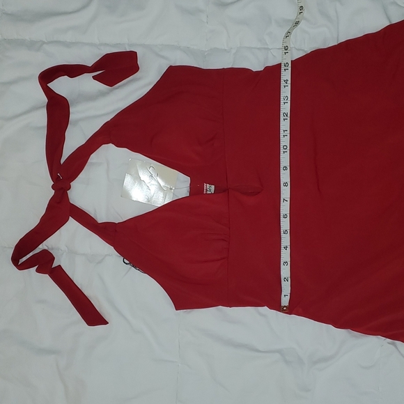 Vintage Red Halter Dress - Picture 7 of 11